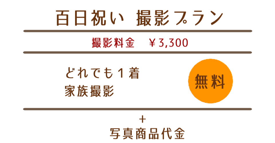 百日祝い撮影プラン